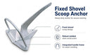 4KG Galvanized Steel Shovel Anchor, Heavy Duty Hot Dipped Fixed Scoop Anchor