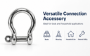 5 Pcs Marine T316 Stainless Steel 5/16" Screw Pin Anchor Rigging Bow Shackle 500 Lbs WLL
