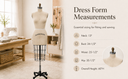 Size 6 Half Body Female Dress Form Mannequin – Professional Sewing & Tailoring Form with Collapsible Shoulders, Fashion Design & Retail Display