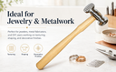 Checkered & Stripe Square Texturing Hammer, 2 Face Pattern Jewelry Metal Forming Tool for Metalsmithing & Craft Work