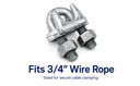 10 Pcs 3/4" Drop Forged Wire Rope Clip – Galvanized Steel Cable Clamp for Rigging, Lifting & Wire Rope Securing