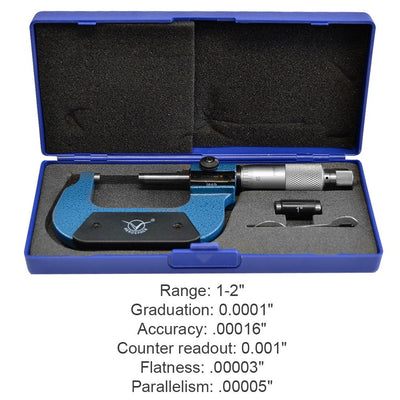 Outside Micrometer Ratchet Stop Thimble Precision Tool for Metalworking, Machinist, Workshop Measurement