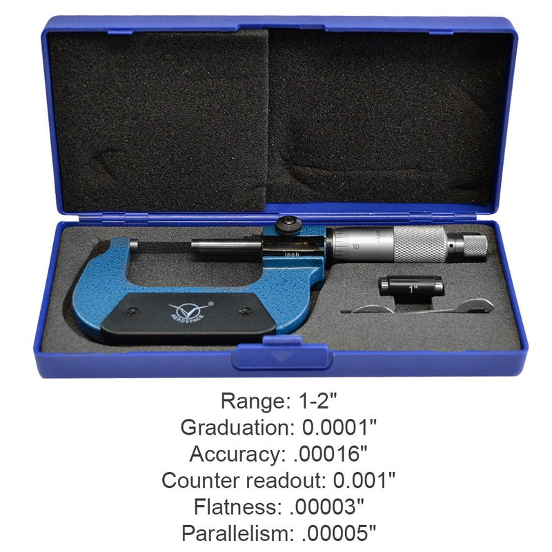 Outside Micrometer Ratchet Stop Thimble Precision Tool for Metalworking, Machinist, Workshop Measurement