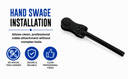 Black Oxide T316 Stainless Steel Hand Swage Toggle Jaw For 3/16" Cable Wire