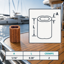 Copper Crimping Loop Sleeve for Wire Rope, Double Barrel Ferrule Cable Sleeves for Rigging, Railing, Loop Ends - PACK 10