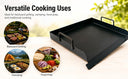 18.5" x 17.5" Steel Griddle Comal Plancha – Heavy Duty Flat Top Grill for Single Burner, BBQ, Camping & Outdoor Cooking