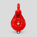0.5 Ton (1,000 lbs WLL) Single Sheave Snatch Block Pulley with Shackle – Heavy Duty Cable Wire Rope Pulley for Rigging, Lifting & Yarding