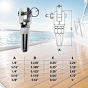 Marine Boat T316 Stainless Steel Swageless Jaw Terminal for Cable Wire Rail, Deck Railing and Marine Wire Rope Fitting