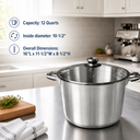 Stainless Steel Sauce Pan with Tempered Glass Lid – Durable, Rust-Proof Cookware