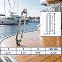 Marine Grade Stainless Steel T316 Turnbuckle Body, Rigging Tensioner Body for Cable, Wire Rope, Chain, Dock, Deck - PACK 4