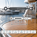 4 Pc Set Marine Grade T316 Stainless Steel Jaw Eye Turnbuckle for Cable Rope, Adjustable Rigging Tensioner for Boat, Dock - PACK 4