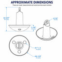 Vinyl Coated Cast Iron Mushroom Anchor for Kayak, Canoe, Jet Ski, Paddle Board, Fishing Boat, Small Boat, Docking, and Mooring Use