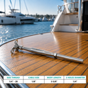 Marine T316 Stainless Steel Deck Toggle & Swage Stud Turnbuckle, Cable Wire Rope Tensioner for Boat, Deck - PACK 4