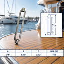 Marine Grade Stainless Steel T316 Turnbuckle Body, Rigging Tensioner Body for Cable, Wire Rope, Chain, Dock, Deck - PACK 4