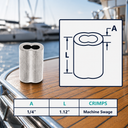 Aluminum Crimping Loop Sleeve for Wire Rope, Double Barrel Ferrule Cable Sleeves for Rigging, Railing, Loop Ends - PACK 10