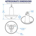 Vinyl Coated Cast Iron Mushroom Anchor for Kayak, Canoe, Jet Ski, Paddle Board, Fishing Boat, Small Boat, Docking, and Mooring Use