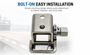 Marine T304 Stainless Steel 2" Lashing Tie Down Winch Bolt On