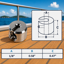 Marine Single Piece Cable Clamp for Railing Rope Wire, T316 Stainless Steel Wire Rope Clamp Hardware for Deck, Dock - PACK 10