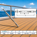 Marine T316 Stainless Steel Swageless and Drop Pin Turnbuckle for Cable Wire Rope, Adjustable Railing Tensioner for Deck, Stair - PACK 4