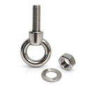Marine T316 Stainless Steel Fully Threaded Shoulder Eye Bolt, Boat Dock Rigging Eye Screw for Cable, Chain, Rope, and Outdoor Use