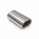 T316 Stainless Steel Chamfer Wire Rope Cable Clip Oval Sleeve, Crimping Tube Connector for Cable, Rigging, and Outdoor Use - PACK 10