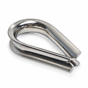 Stainless Steel T316 Light Duty Wire Rope Thimble, Marine Rigging Cable Eye Loop Protector for Boat, Dock, and Outdoor Use - PACK 10
