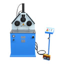 2HP Ring Band Roller Round Angle Bender Hydraulic Bending Machine Pipe Square Tube Round Flat Steel 9.3 RPM 1-1/2" (40mm) Roll Shaft Diameter