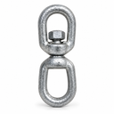 Galvanized Steel Eye & Eye Swivel for Marine Boats, Mooring Connector and Rigging Hardware for Chain, Rope, and Cable