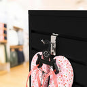 Black 12” x 12” x 54” Revolving Slatwall Floor Display, Rotating 4-Sided Retail Merchandiser Stand Fixture for Store, Boutique & Trade Show