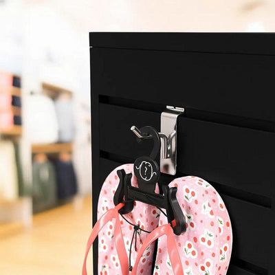 12'' x 12'' x 54'' Black Rotating 4 Sided Revolving Slatwall Floor Display Fixture