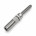 T316 Stainless Steel Swageless Lag Stud Cable Rail Fitting, Marine Boat Wire Rope Railing End Terminal for Wood Posts, Deck, Dock - PACK 4