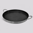 22" Aluminum Nonstick Comal Griddle Pan – Flat Grill Top & Spanish Paella Pan, 2" Deep for Tortillas, Grilling & Everyday Cooking