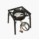 High Pressure Single Burner Propane Stove w/ ADJUSTABLE LEGS to 20" & 29" Height