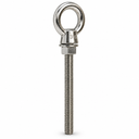 T316 Stainless Steel Marine Shoulder Eye Bolt, 3/8" Fully Threaded Eye Screw in 4", 6", and 12" Lengths