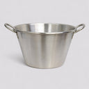 19" Portable Carnitas Cazo – Large Flat Bottom 11-1/2" Deep Stainless Steel Cooking Pot Wok for Outdoor Gas Stove & Taco Cooking