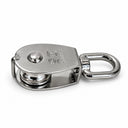 T316 Stainless Steel Single Sheave Swivel Eye Pulley, Marine Hoist Block for Rope, Cable, Boat, Dock, and Rigging - PACK 5