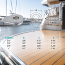 Marine T316 Stainless Steel Solid Wire Rope Thimble, Precision Cast Solid Thimble for Cable, Rigging, Boat, and Dock Hardware