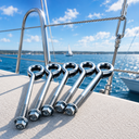 Marine Boat T316 Stainless Steel Turned Eye Bolt, Eye Screw with Nut and Washer Included for Dock, Deck, and Rigging Use