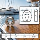 Marine T316 Stainless Steel Wire Rope Cable Captive Tube Thimble, Heavy Duty Cable Thimble for Boat, Yacht - PACK 4