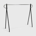 62"x 19"x 54" Black Single Rail Clothing Rack, Garment Display Stand for Retail Store & Home Closet Organization