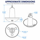 Vinyl Coated Cast Iron Mushroom Anchor for Kayak, Canoe, Jet Ski, Paddle Board, Fishing Boat, Small Boat, Docking, and Mooring Use