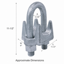 3" Heavy Duty Drop Forged Wire Rope Clip – Hot Dipped Galvanized Steel Cable Clamp for Rigging, Lifting & Wire Rope Securing