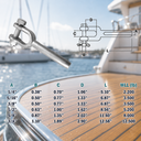 Drop Forged T316 Stainless Steel Open Swage Socket, Marine Grade Wire Rope Cable Socket for Rigging, Lifting, and Boat Hardware