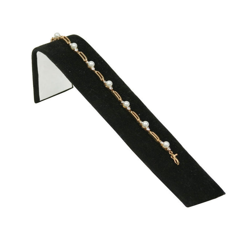 8x2 Black Velvet Necklace Holder Display SMALL RAMP Tray Insert Showcase Box Collector Jewelry Case