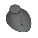 Slate Gray Leatherette Necklace Pendant 8-1/2''L x 7''W Display Holder Chain Link Jewelry