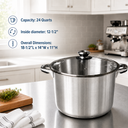 Stainless Steel Sauce Pan with Tempered Glass Lid – Durable, Rust-Proof Cookware