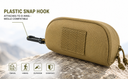 Molle Tactical SUNGLASSES Case Carrying Pouch Eyeglasses Padded Case-TAN