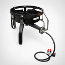 16" Cooking Surface Single Burner Outdoor Stove, Heavy Duty Steel Frame, 12" Tall Propane Gas Cooker for Camping & Outdoor Cooking