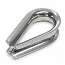 Stainless Steel T316 Light Duty Wire Rope Thimble, Marine Rigging Cable Eye Loop Protector for Boat, Dock, and Outdoor Use - PACK 10