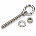 T316 Stainless Steel Marine Shoulder Eye Bolt, 3/8" Fully Threaded Eye Screw in 4", 6", and 12" Lengths
